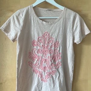 J. Crew Blush Embroidered Shirt Size Medium